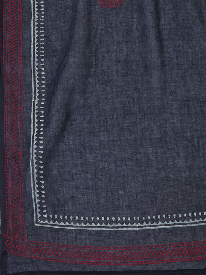 Printed Cotton Blend Unstitched Suit Piece With Dupatta