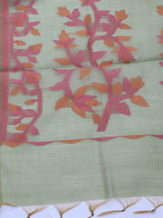 Jamdani Chanderi Unstitched Suit Piece With Dupatta