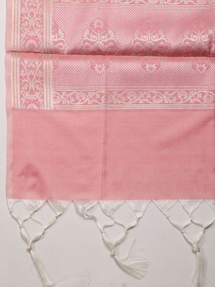 Woven Chanderi Unstitched Suit Piece With Dupatta