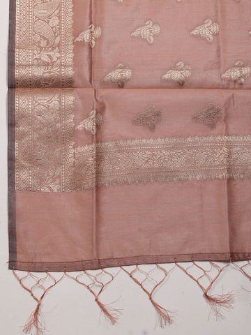 Woven Chanderi Unstitched Suit With Dupatta