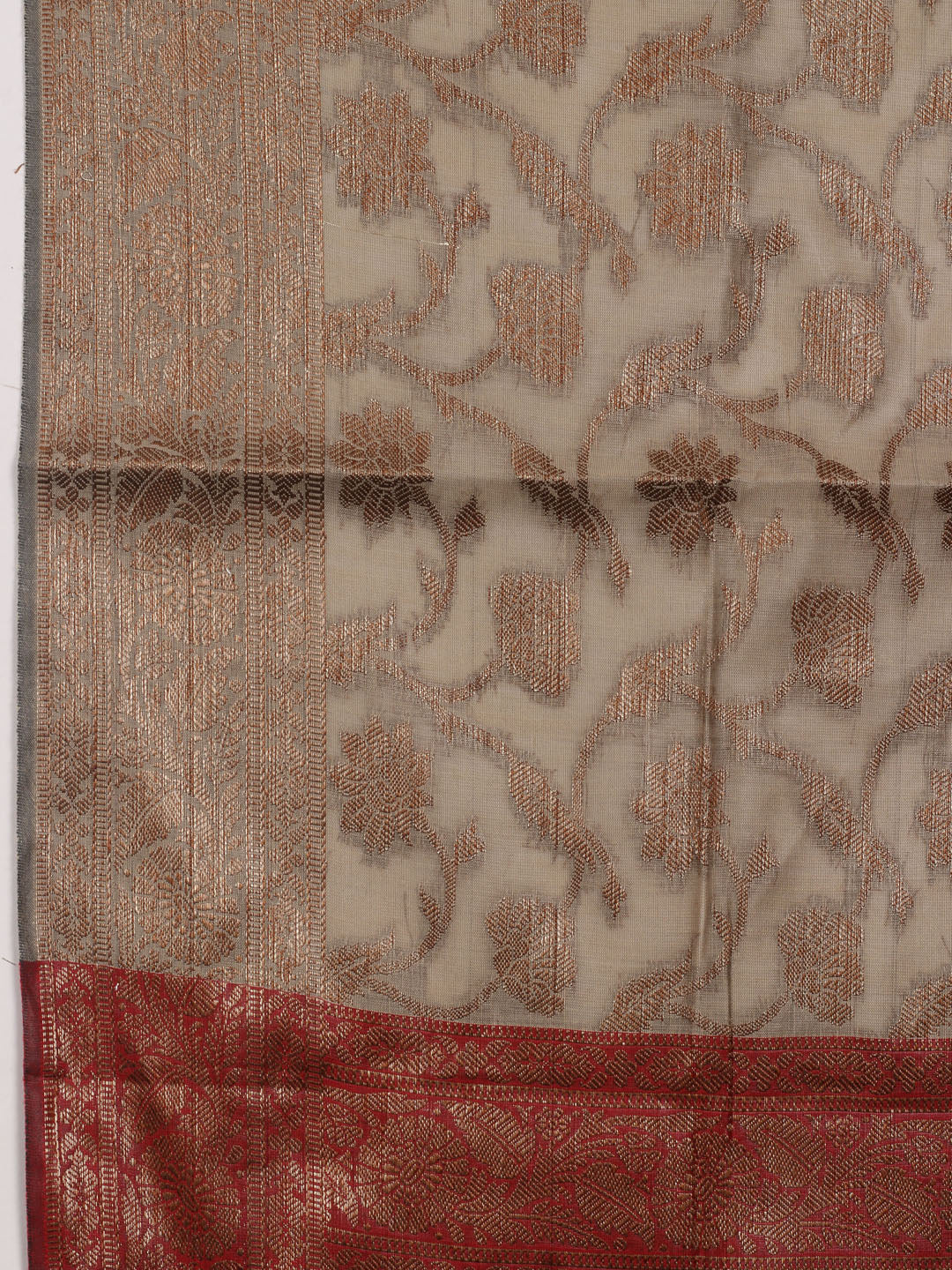 Neck Embroidered Chanderi Unstitched Suit Piece With Dupatta