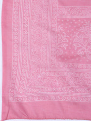 Neck Work Cotton Blend Unstitched Suit With Dupatta