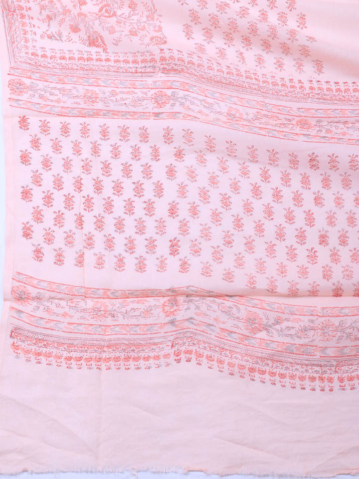 Printed Cotton Blend Unstitched Suit Piece With Dupatta