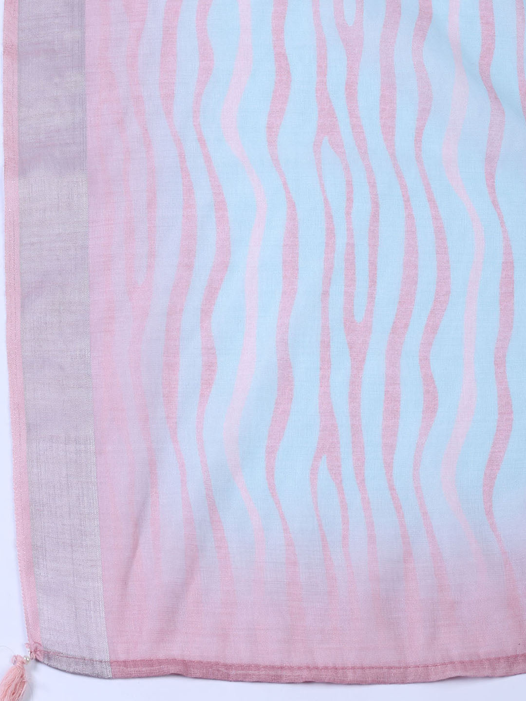 Floral Printed Linen Unstitched Suit With Dupatta