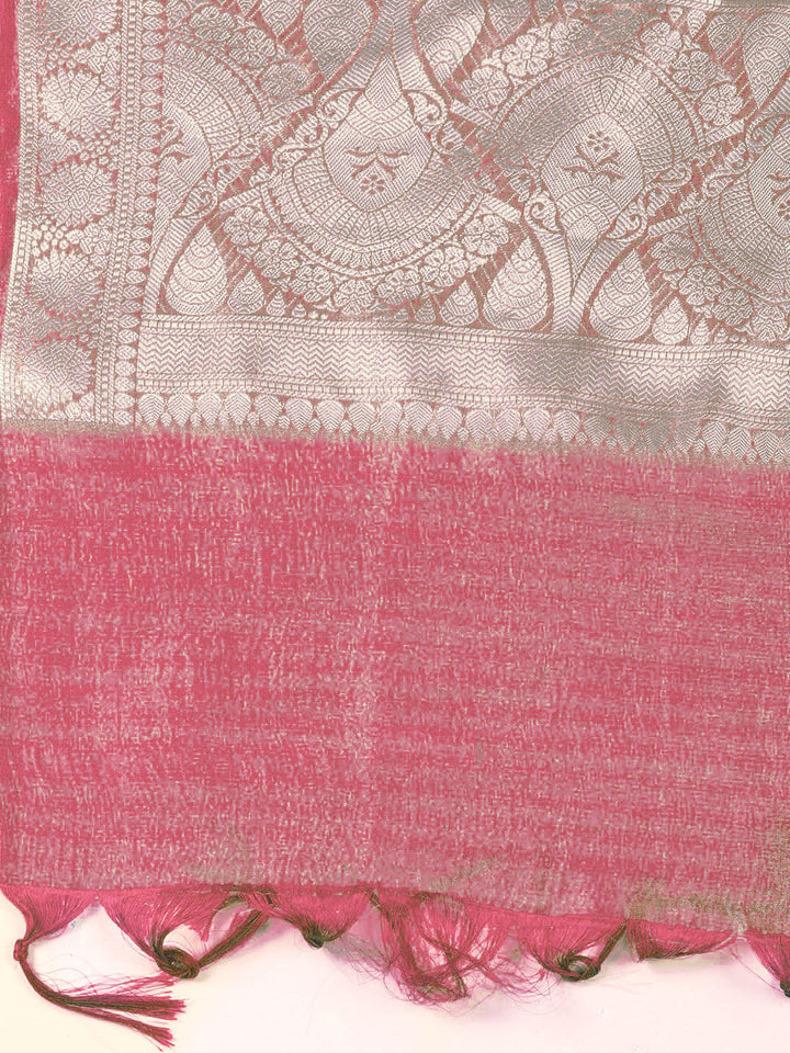 Neck Embroidered Tissue Unstitched Suit Piece With Dupatta