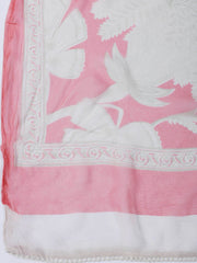 Neck Work Cotton Blend Unstitched Suit With Dupatta