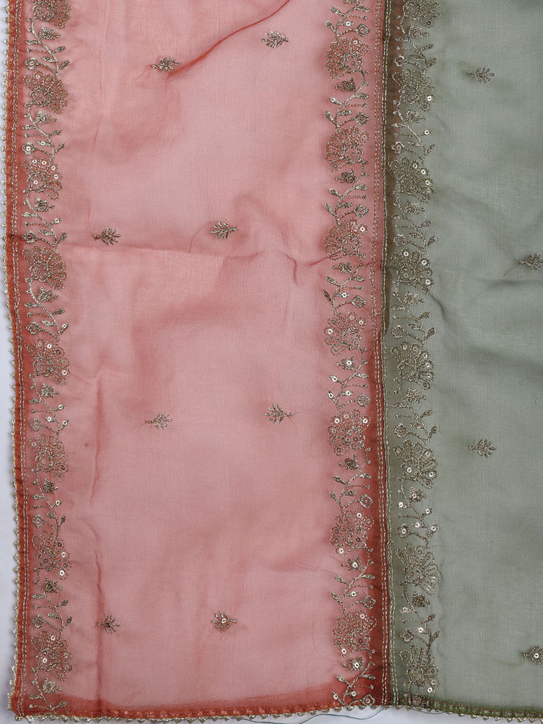 Embroidery Chanderi Unstitched Suit With Dupatta