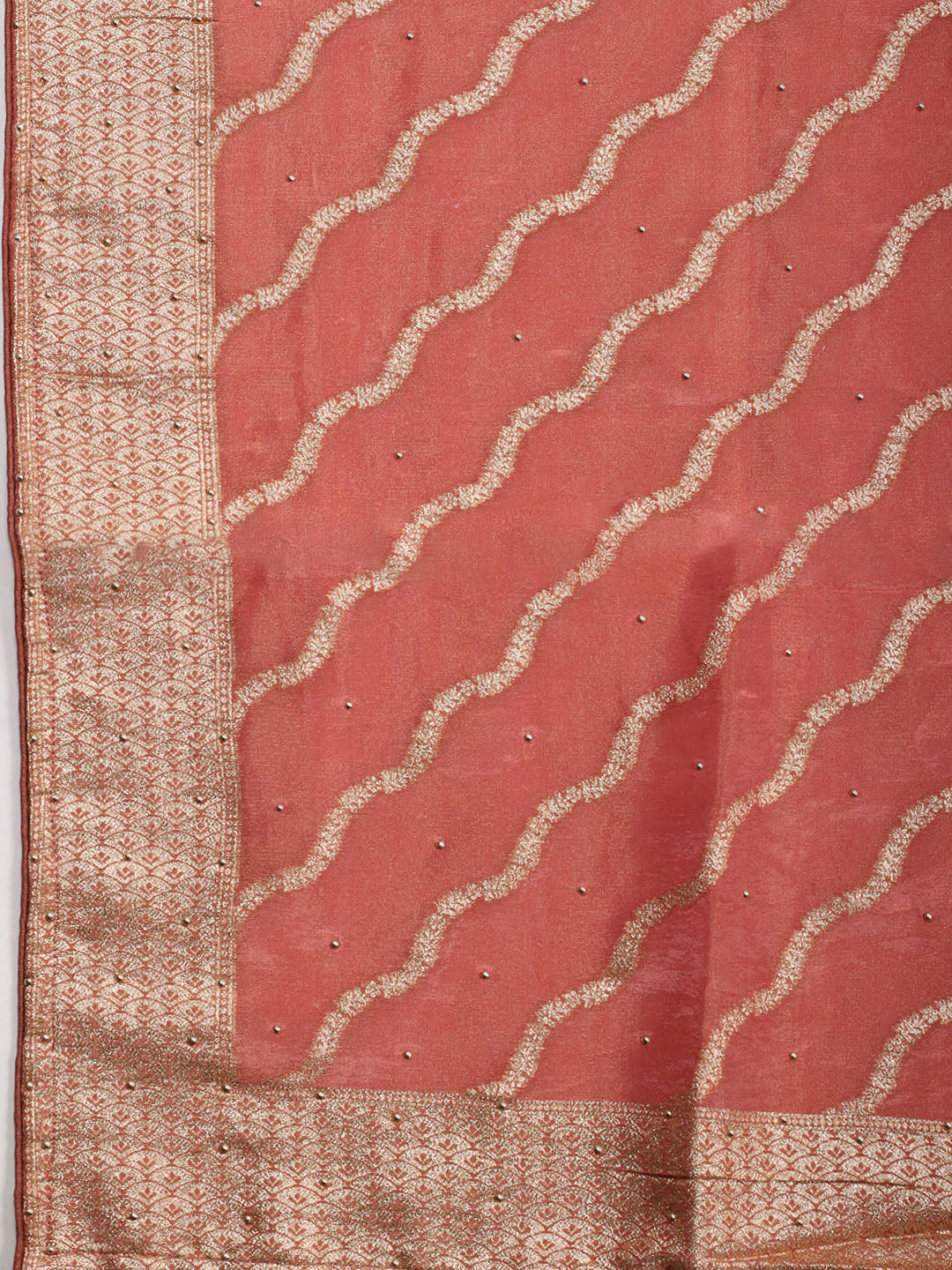 Woven Tissue Unstitched Suit Piece With Dupatta