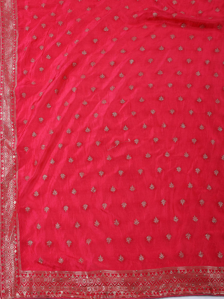 Woven Art Silk Unstitched Suit Piece With Dupatta