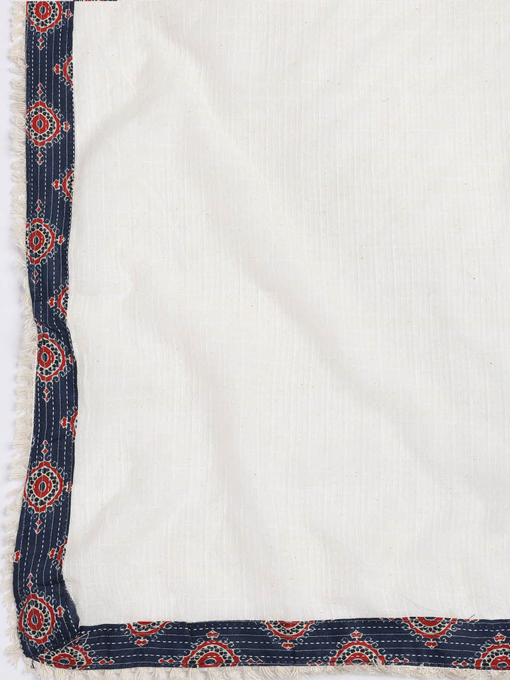 Printed Cotton Blend Unstitched Suit Piece With Dupatta