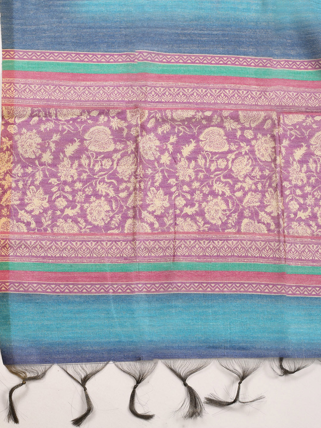 Zari Neck Embroidered Chanderi Unstitched Suit With Dupatta