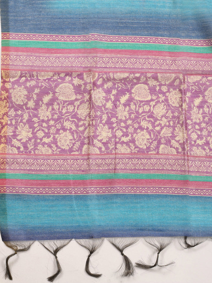 Zari Neck Embroidered Chanderi Unstitched Suit With Dupatta