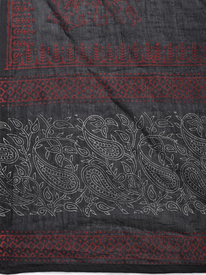 Printed Cotton Blend Unstitched Suit Piece With Dupatta