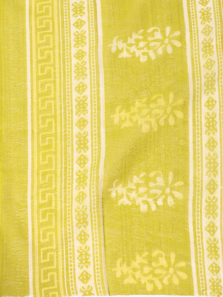 Neck Patti Cotton Blend Unstitched Suit With Dupatta