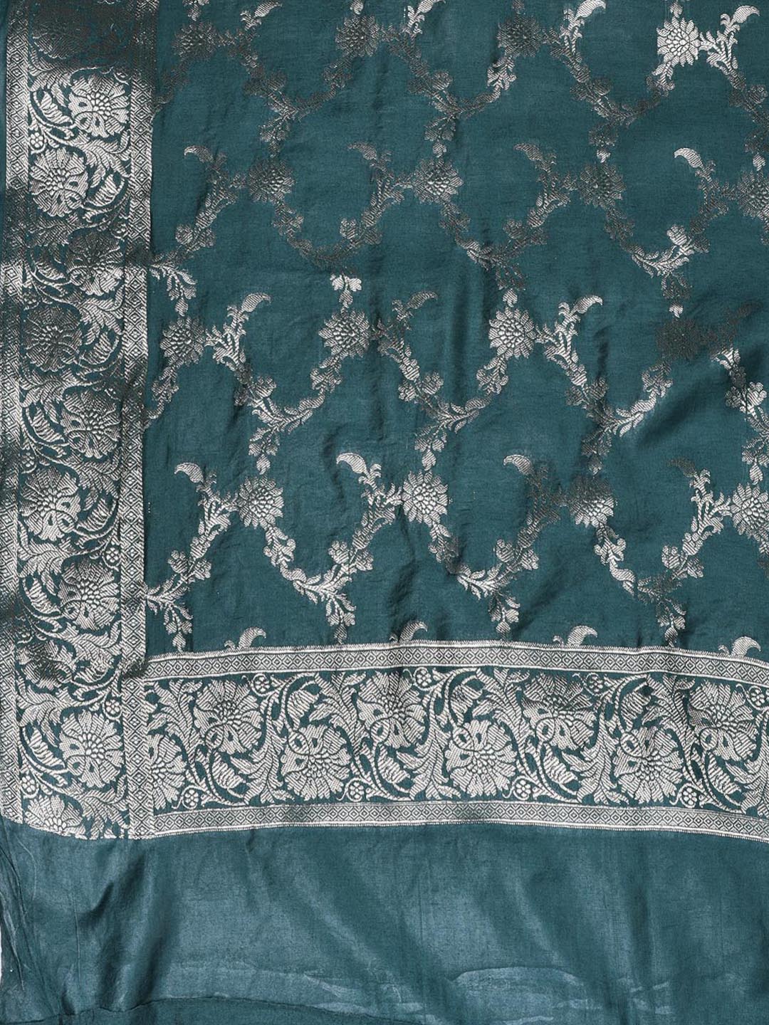 Woven Chanderi Unstitched Suit With Dupatta