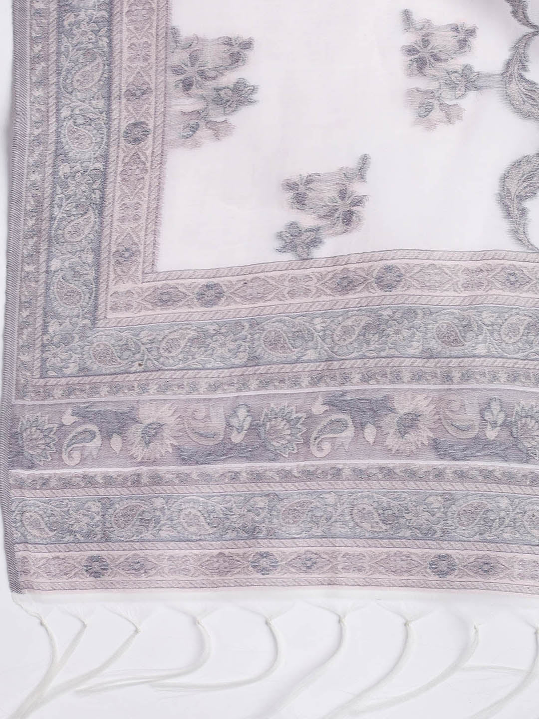 Printed Chanderi Unstitched Suit With Dupatta