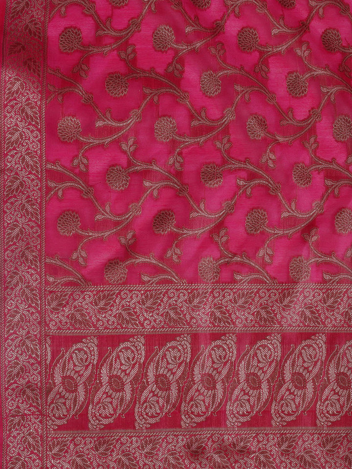 Banarasi Chanderi Unstitched Suit With Dupatta