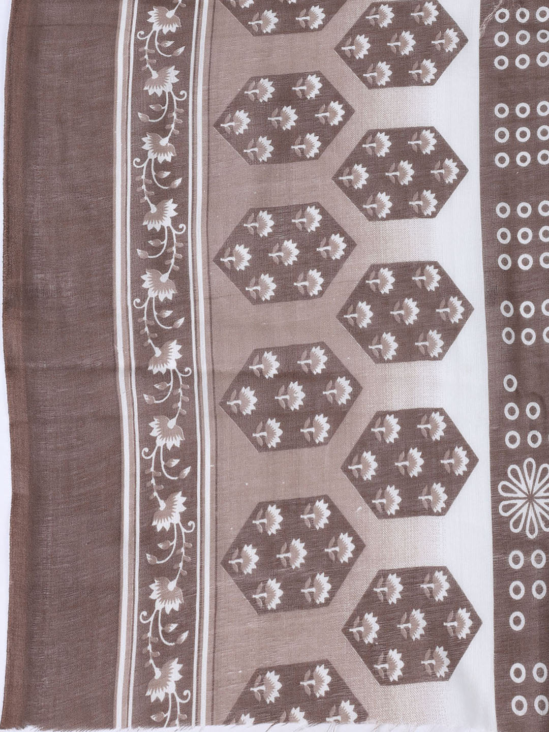 Printed Cotton Blend Unstitched Suit With Dupatta