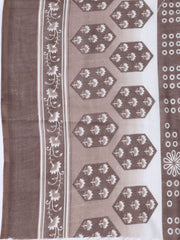 Printed Cotton Blend Unstitched Suit With Dupatta