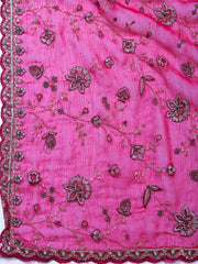 Embroidered Organza Unstitched Suit Piece With Dupatta