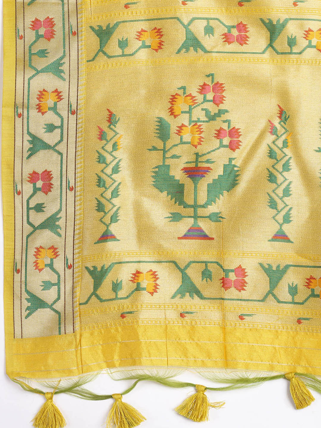 Woven Chanderi Unstitched Suit Piece With Dupatta