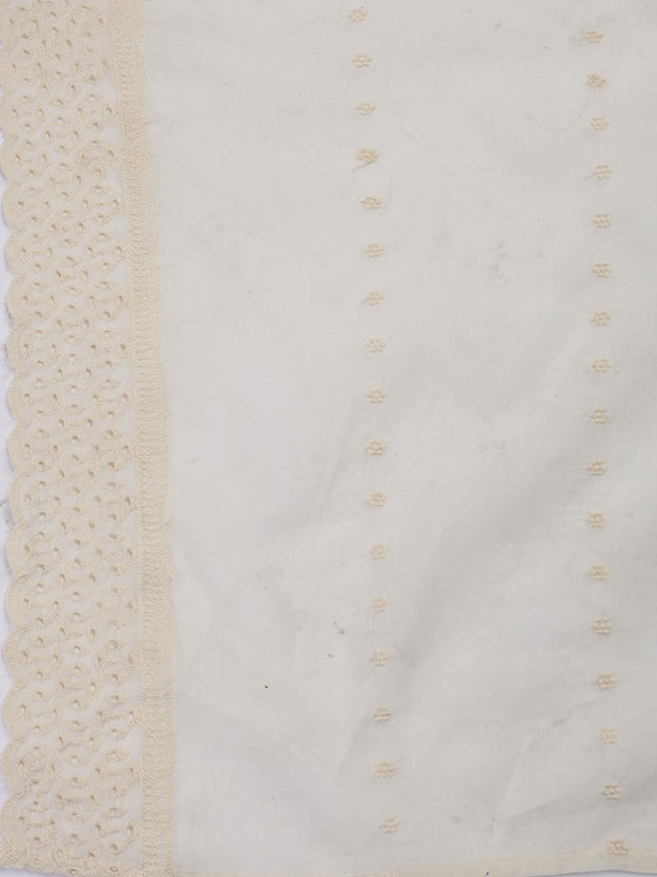 Woven Embroidered Cotton Blend Unstitched Suit With Dupatta