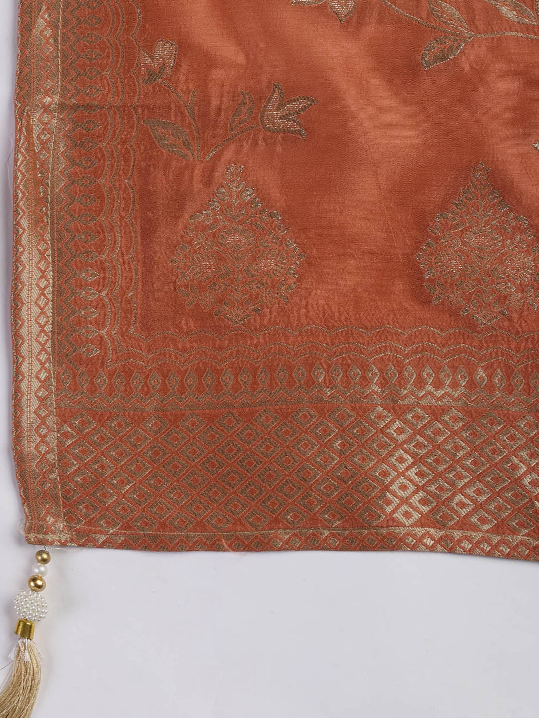 Embroidery Chanderi Unstitched Suit With Dupatta