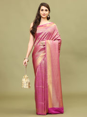 Zari Jaal Brocade Handloom Woven Saree