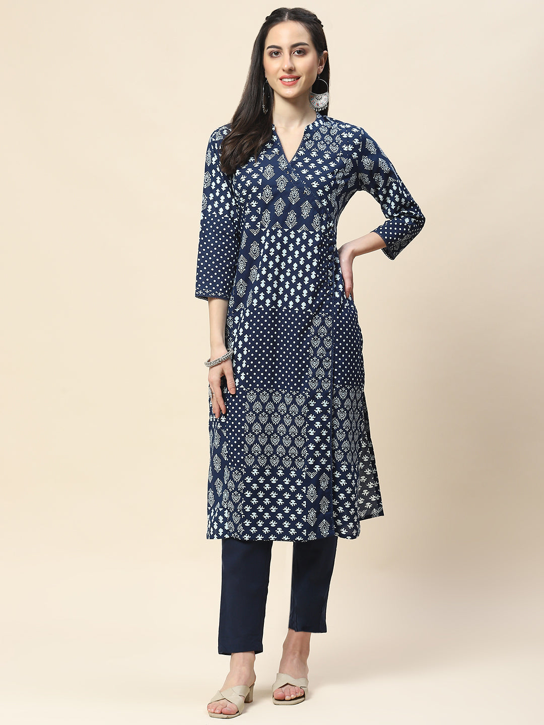 Printed Cotton Kurta Set
