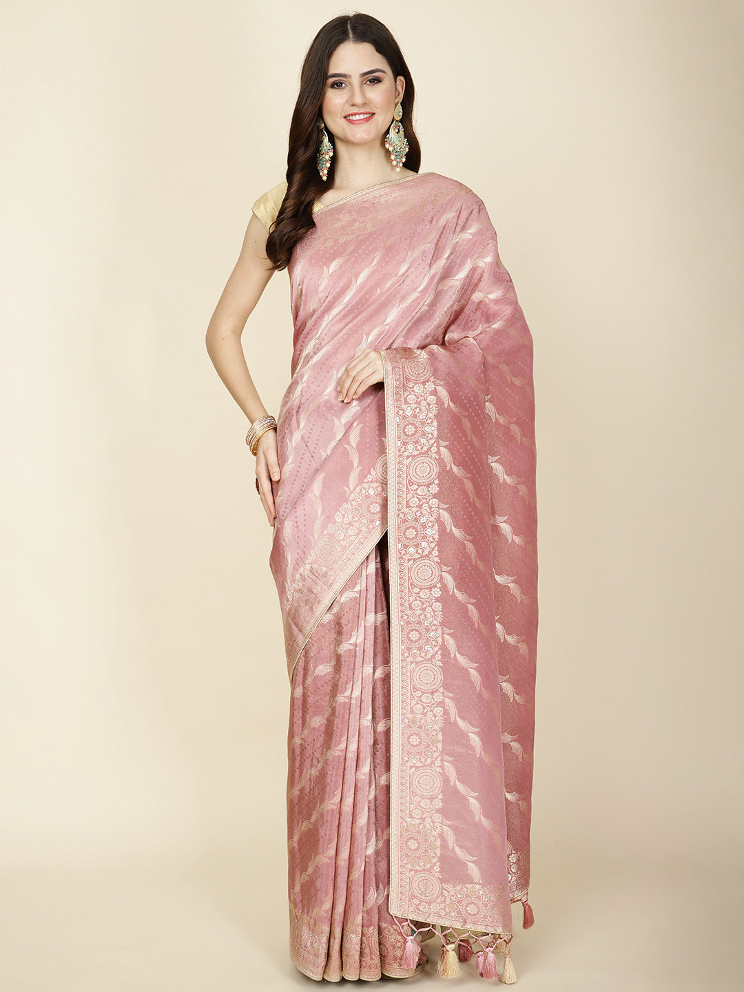 Zari Jaal Woven Banarasi Saree