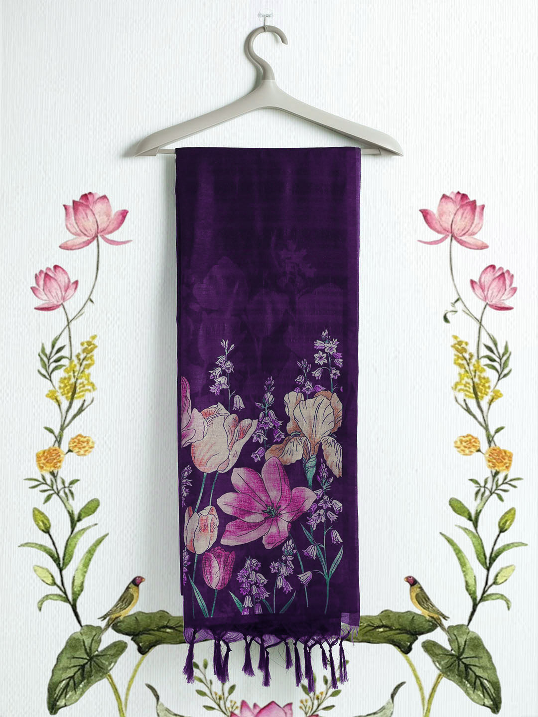Printed Tussar Saree
