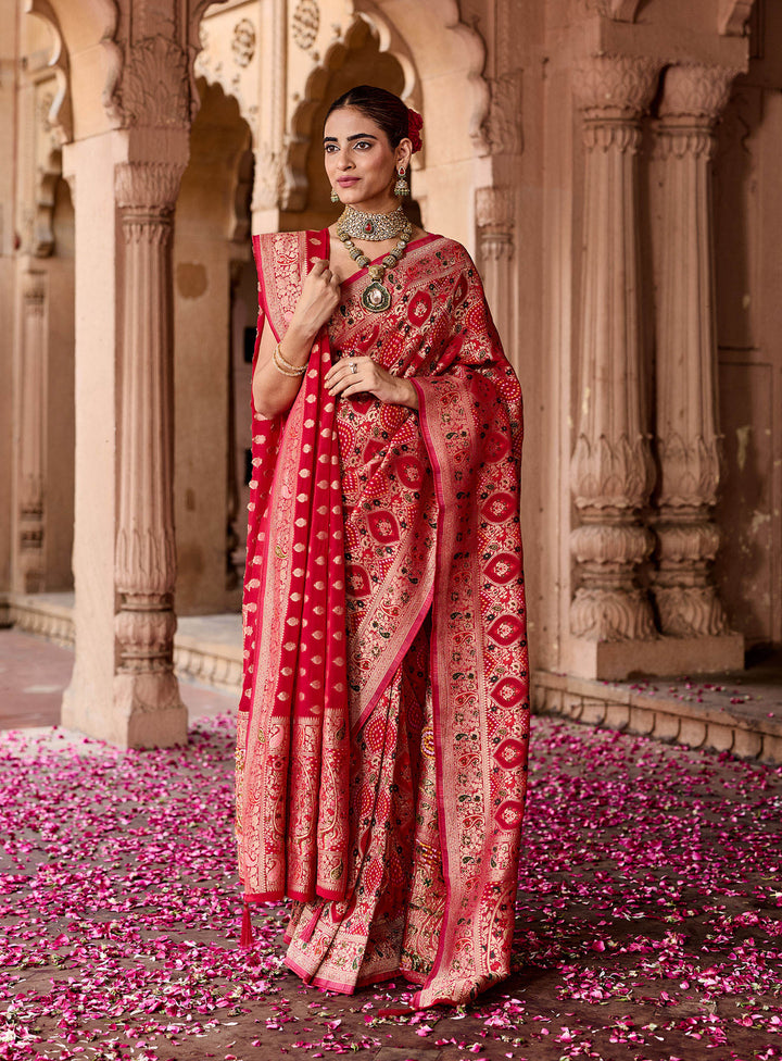 Rani Georgette Plain Saree