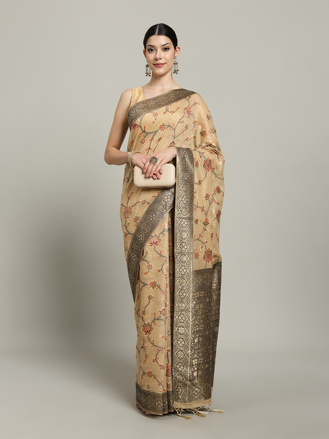 Zari Jaal Art Silk Woven Saree