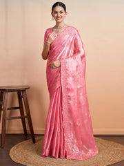 Sequence Embroidery Organza Saree