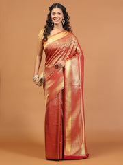 Zari Jaal Brocade Handloom Woven Saree