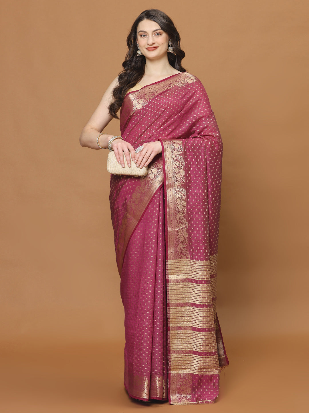 Zari Border Art Silk Woven Saree