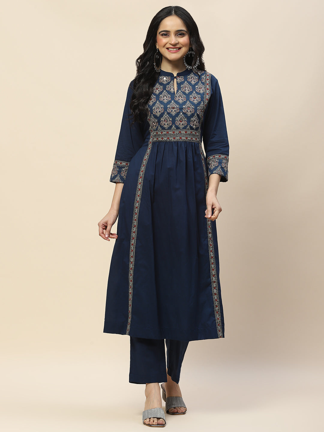 Printed Cotton Kurta Set