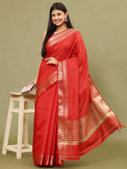 Zari Border Woven Handloom Saree