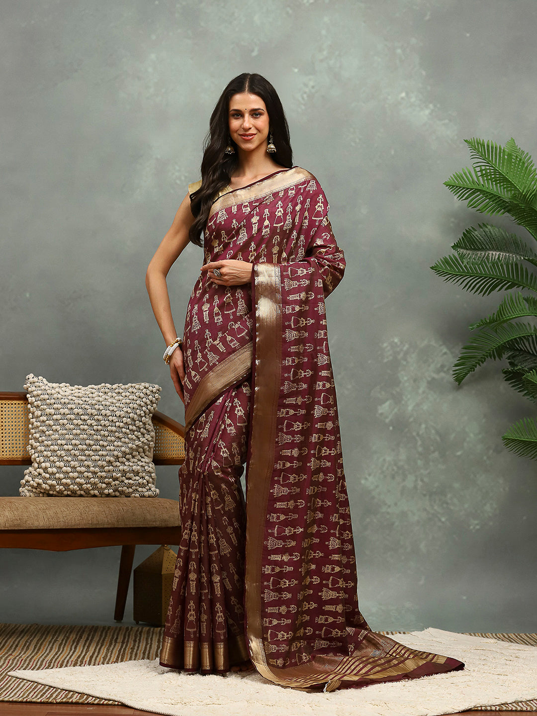 Digital Printed Art Silk Saree