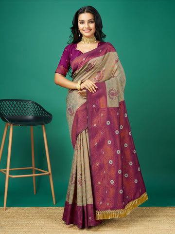 Zari Border Woven Handloom Saree