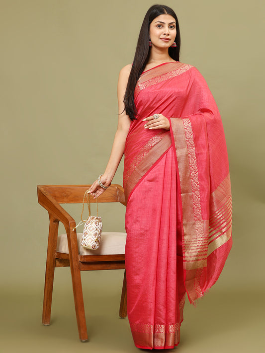 Zari Border Woven Handloom Saree