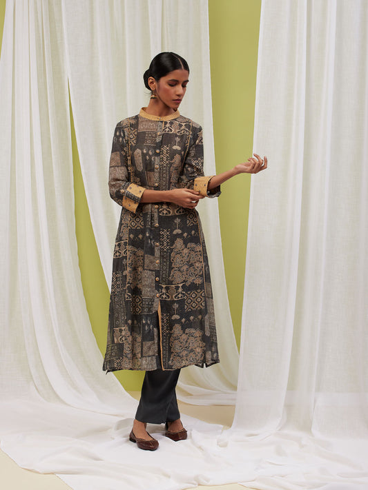 Printed Cotton Kurta With Pants