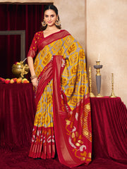 Printed Art Silk Saree