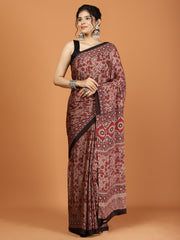 Digital Printed Crepe Woven Saree