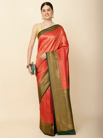 Brocade Zari Jaal Woven Handloom Saree