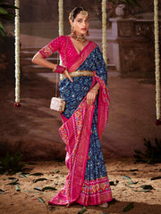 Patola Printed Art Silk Woven Saree