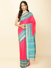 Zari Border Patola Woven Handloom Saree