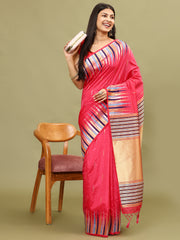 Zari Border Woven Handloom Saree