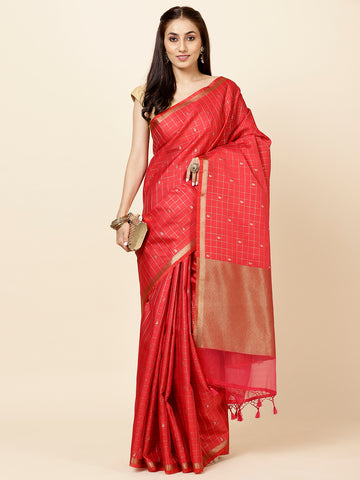 Zari Jaal Woven Cotton Saree