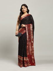 Digital Printed Cotton Blend Woven Saree